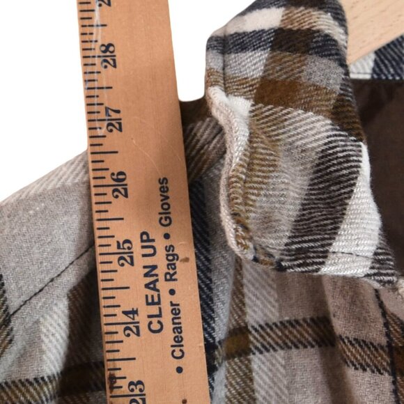 Zara Plaid Wool-Blend Chore Shacket Women’s Medium Pockets Oversized Brown Tan - Picture 8 of 8